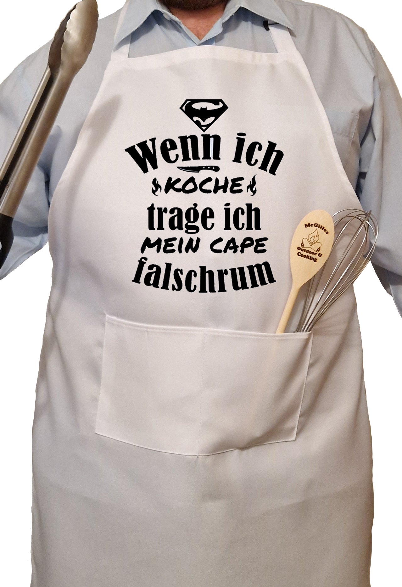 Schürze mit Taschen - Superheld